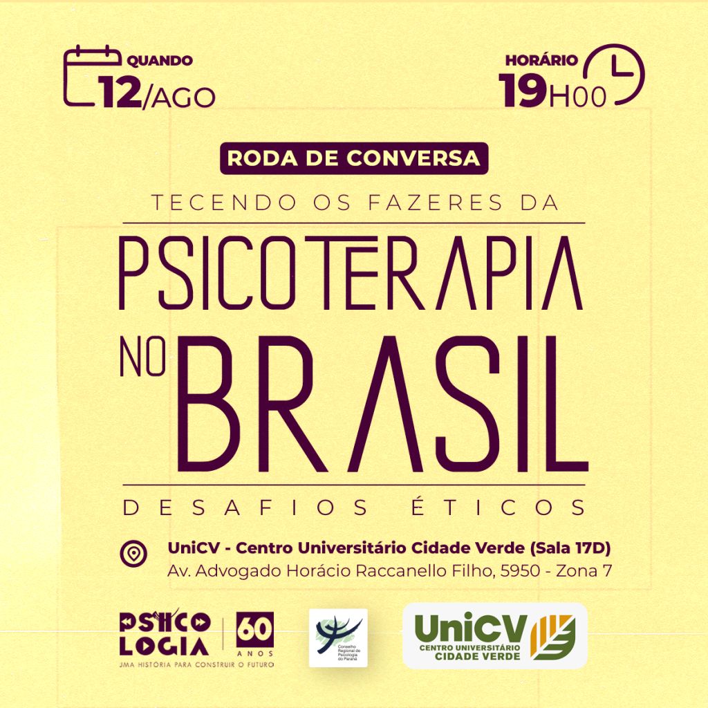 Roda de conversa | Tecendo os fazeres da Psicoterapia no Brasil: desafios éticos